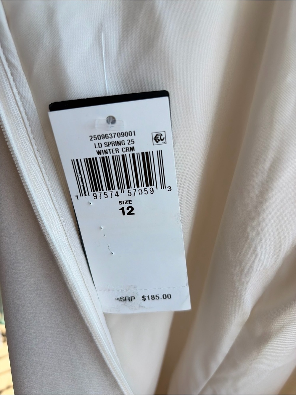 🆕🌾Lauren Ralph Lauren Colorblock Wedding Guest  Midi Dress Ivory Black Size 12 - Picture 14 of 17